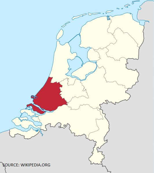 kaart Zuid Holland